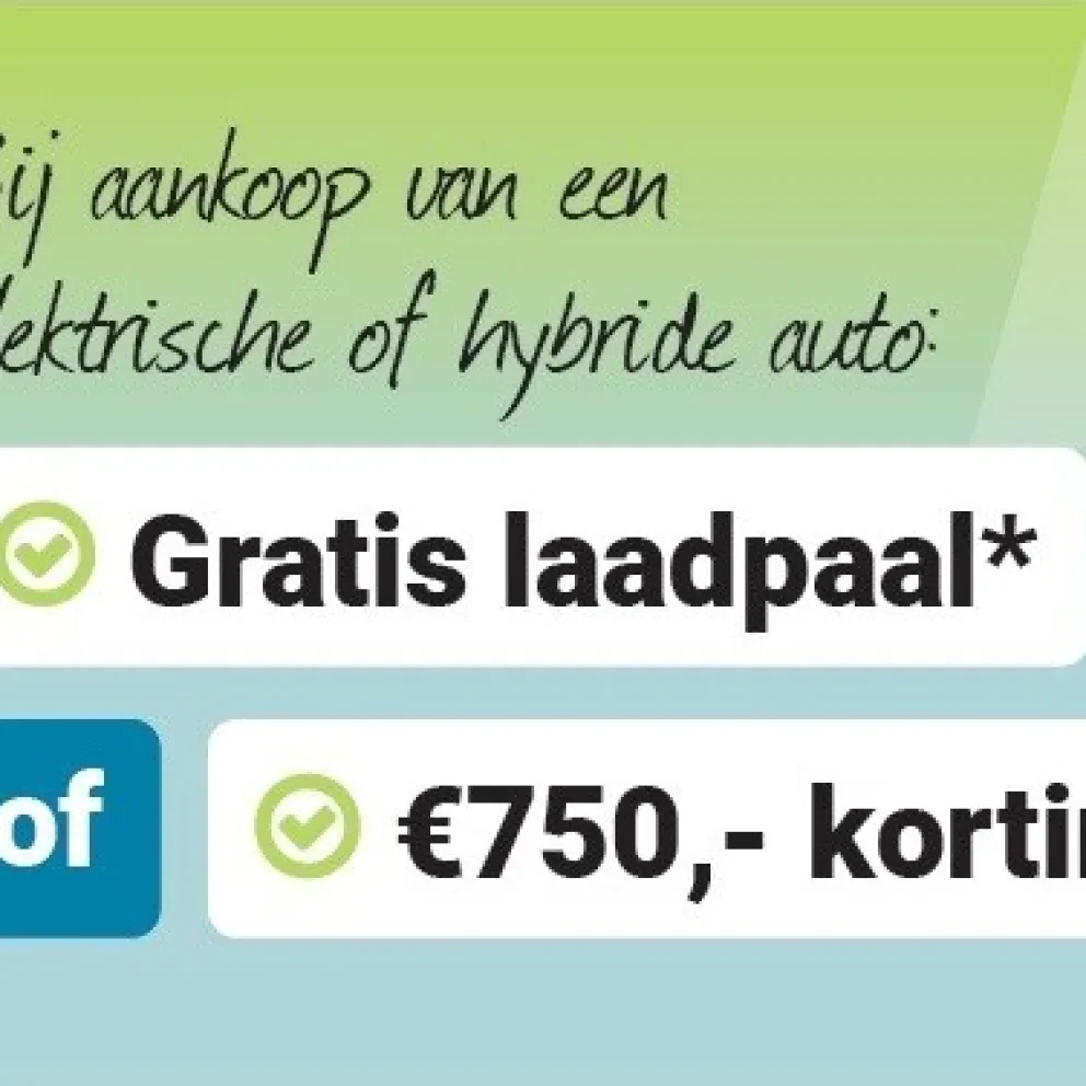 Electrifiying deals, gratis laadpaal of korting, 